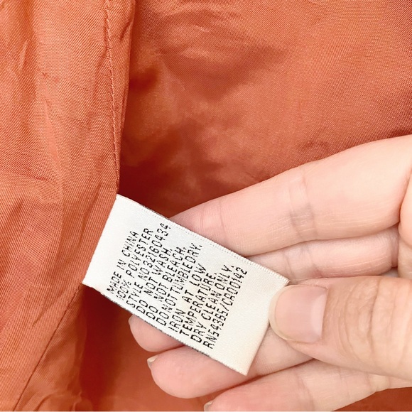 Vintage • Faux Suede Full Zip Blazer in Burnt Orange - Picture 9 of 9